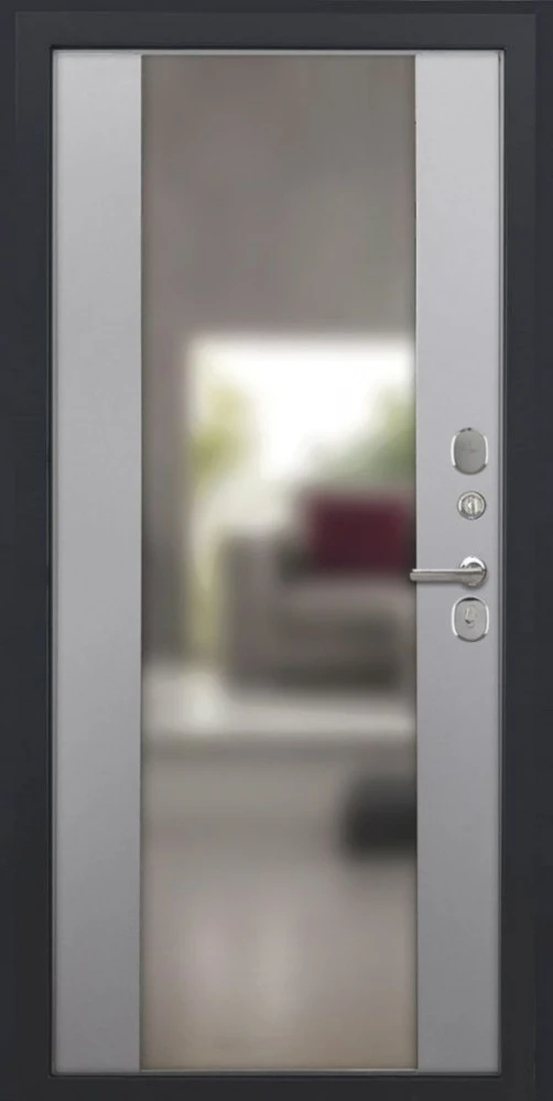 Входная дверь ДвериПРО Д-68 Алиса (16мм, ПВХ софт грей, зеркало) DPRO197903 внутренняя сторона