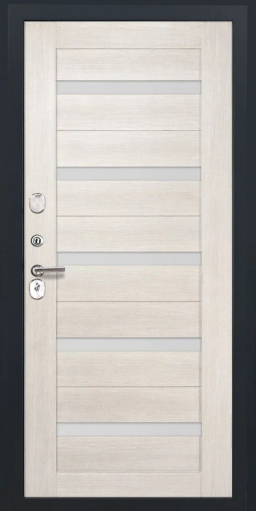 Входная дверь ДвериПРО L Термо СБ-1 (ст. белое, 16мм, беленый дуб) DPRO198297 внутренняя сторона